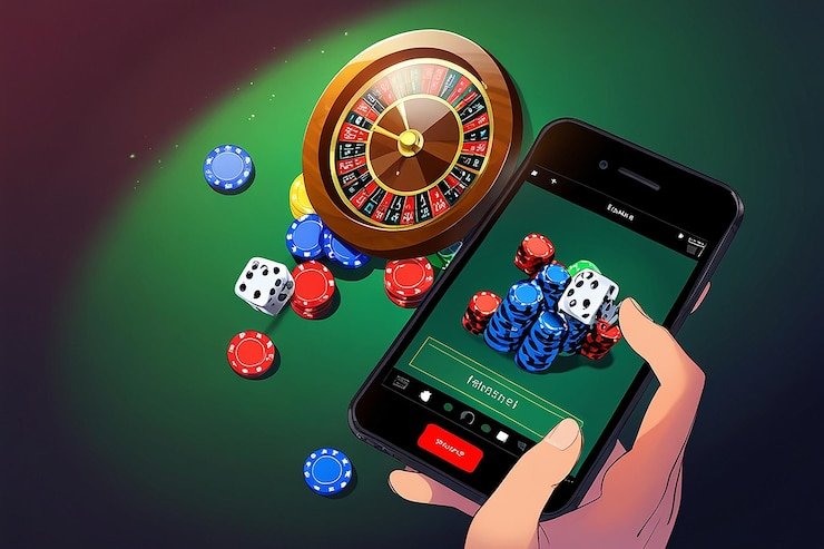 স্মার্টফোনে meibet অ্যাপ চালু করার দৃশ্য